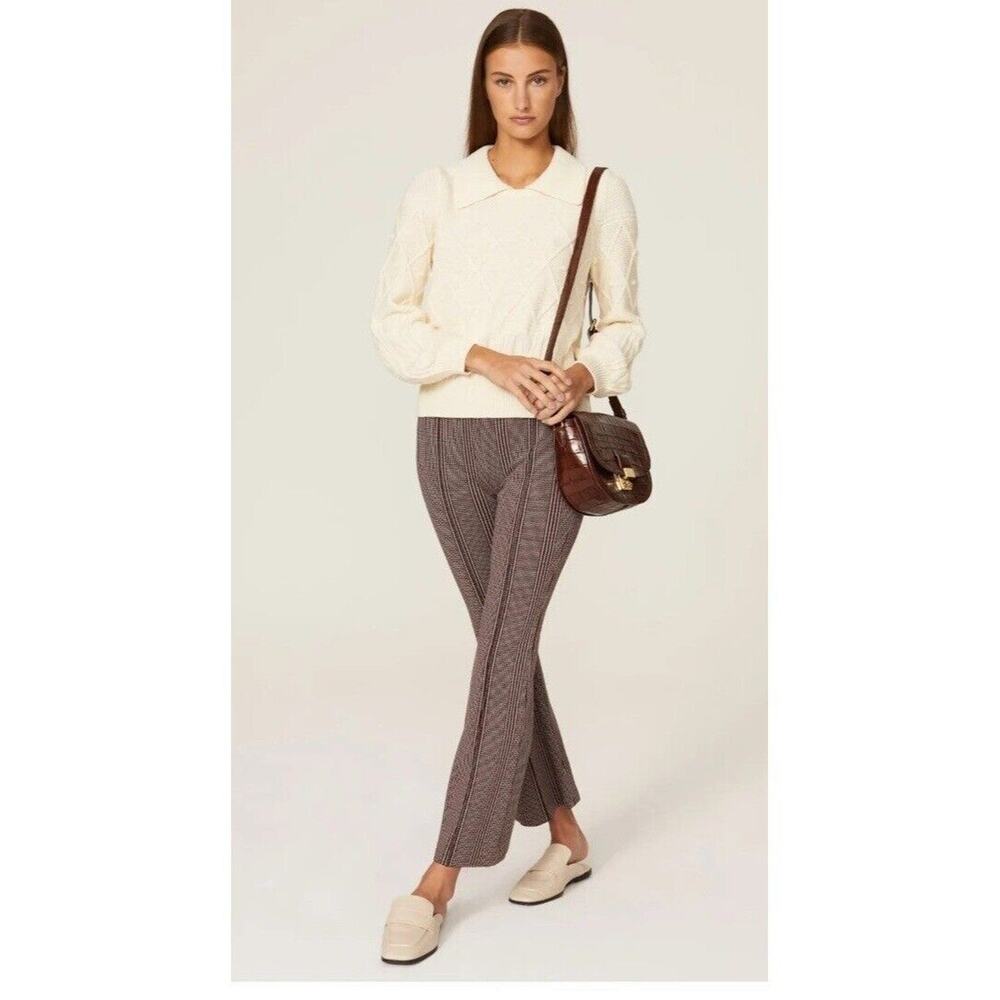Rent the runway xs white pullover LK Bennett ribbed Jean sweater ivory preppy